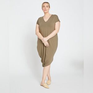 Universal Standard Iconic Geneva V-Neck Pima Cotton Dress Size XS/10-12